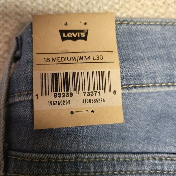 Levis 311 Shaping Skinny Mid Rise Light Wash Jeans Women's W34 L30 Denim NWT - Picture 14 of 15